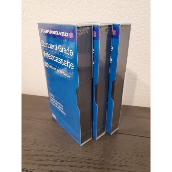 DURABRAND T-120 BLANK VHS VIDEO 3-TAPE LOT Standard Grade Records 2 4 6 Hours - Picture 2 of 5